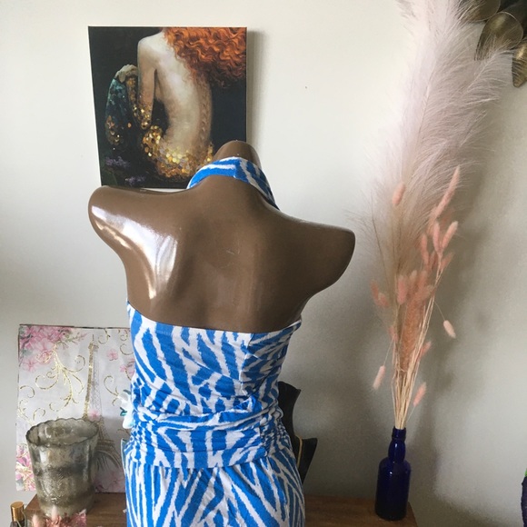 Cowl neck striped midi dress - Picture 3 of 3